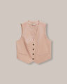 Chaleco Corto Botones,ROSA CLARO